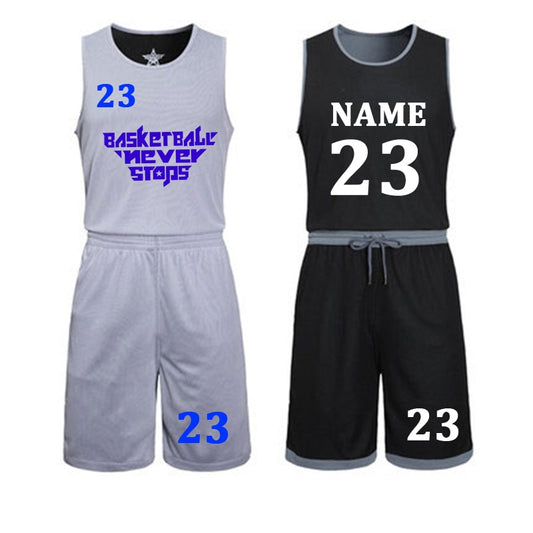 2 Piece basketball jerseys Set Uniforms kits Kids Women Girls Boys Men Reversible Basketball Double-side Sportswear The Clothing Company Sydney
