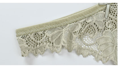 Lace Embroidery Underwear Lingerie T-back Thong Sheer Panties Hollow out Transparent Knickers The Clothing Company Sydney