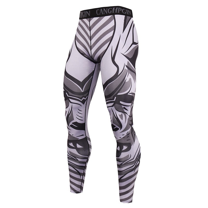 Running Compression Leggings Men's Sports Quick-drying Tights Stretchy Training Pants Gym Fitness Print Men Jogger The Clothing Company Sydney