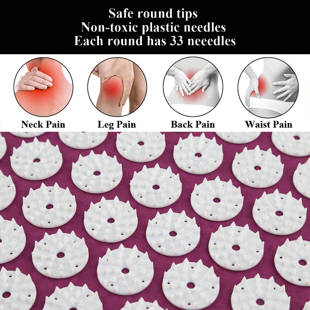 Yoga Acupressure Mat Pillow Massage Set for Back Neck Pain Relief and Muscle Relaxation The Clothing Company Sydney