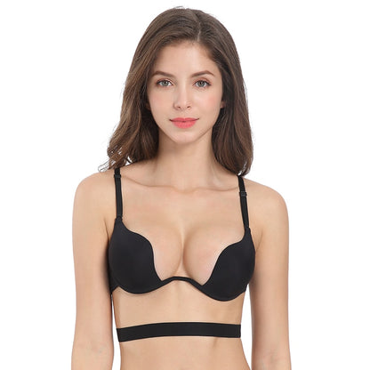 Deep V Push Up Bra Strapless Underwire Underwear Soutien Gorge Thin Half Cup Lingerie Bra The Clothing Company Sydney