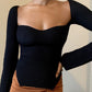 Square Collar Long Sleeve Knitted Pullover Spring Autumn Sweater Winter Top Jumper The Clothing Company Sydney