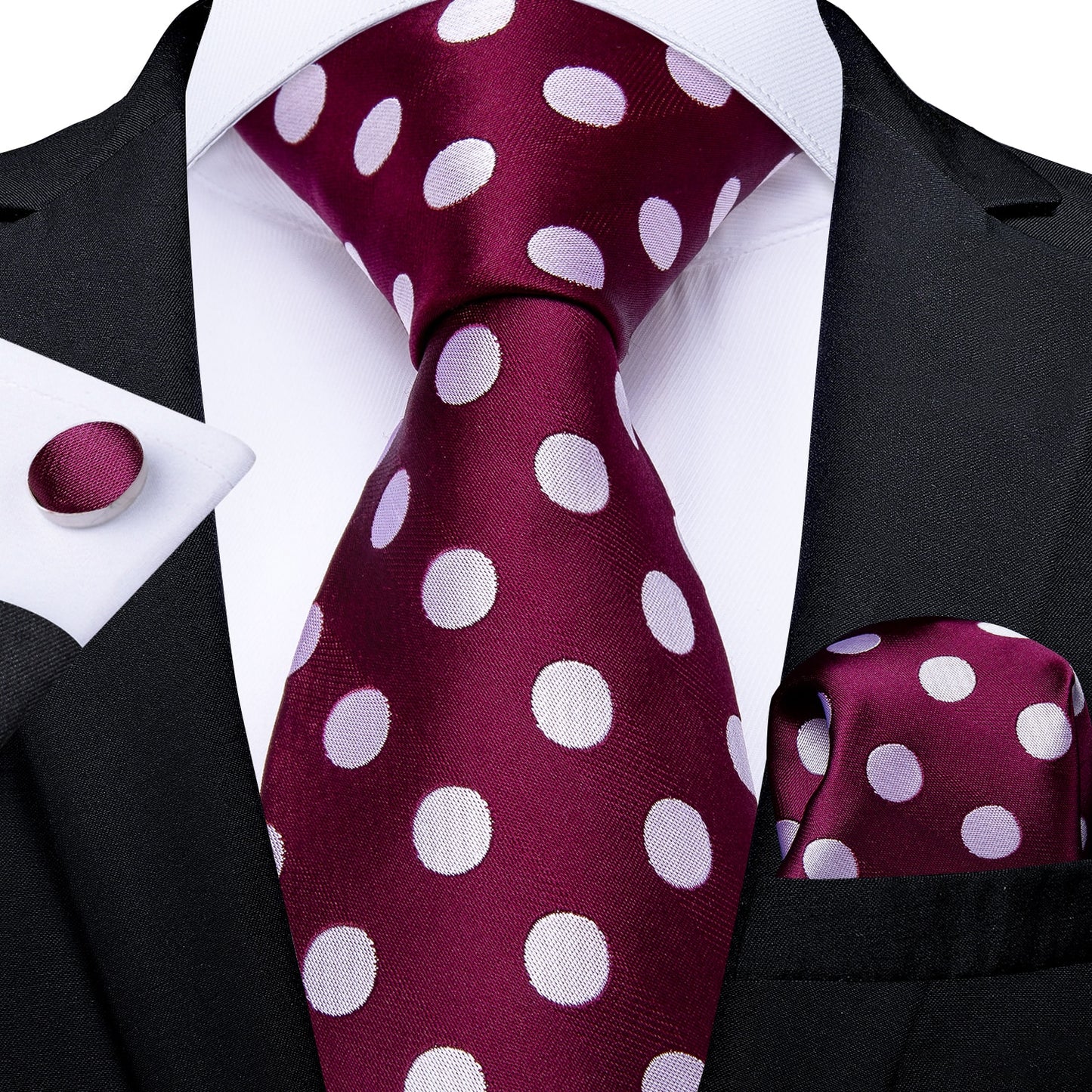 Designer Wedding Men's Tie Red  Solid Striped Paisley Neckties For Men Business Hanky Cufflinks Tie Set The Clothing Company Sydney