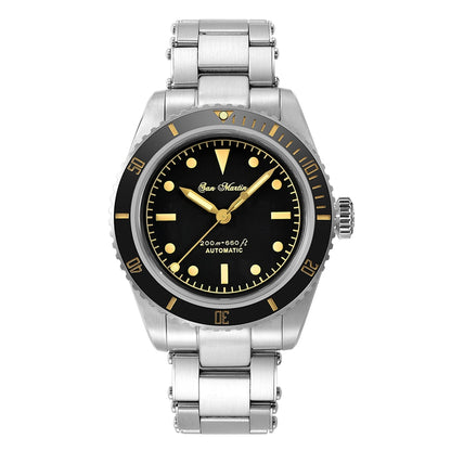 San Martin Men's 38mm Diver 6200 Retro Water Ghost Luxury Sapphire NH35 Automatic Mechanical Vintage 20Bar Luminous Watch Clothing Company Sydney