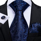 Classic 100% Silk Men's Ties 8cm Blue Plaid Dot Striped Business Necktie Handkerchief Wedding Party Tie Set The Clothing Company Sydney