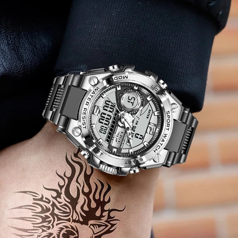 Digital Men Military Watch 50m Waterproof Wristwatch LED Quartz Clock Sport Watch Male Big Watches The Clothing Company Sydney