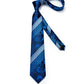 Classic 100% Silk Men's Ties 8cm Blue Plaid Dot Striped Business Necktie Handkerchief Wedding Party Tie Set The Clothing Company Sydney