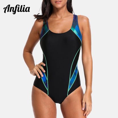 One Piece Pro Sports Swimwear Sports Swimsuit Colorblock Monokini Beach Wear Bathing Suit Bikini The Clothing Company Sydney