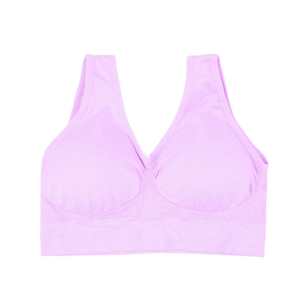 Women's Unwired Bras Wireless S-6XL Plus Size Backless Push Up Seamless Mesh Top Bra Non Bones Frame Sports Bras The Clothing Company Sydney