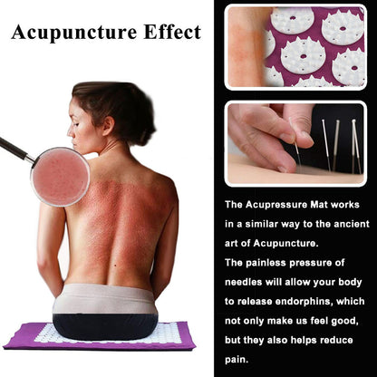 Yoga Acupressure Mat Pillow Massage Set for Back Neck Pain Relief and Muscle Relaxation The Clothing Company Sydney