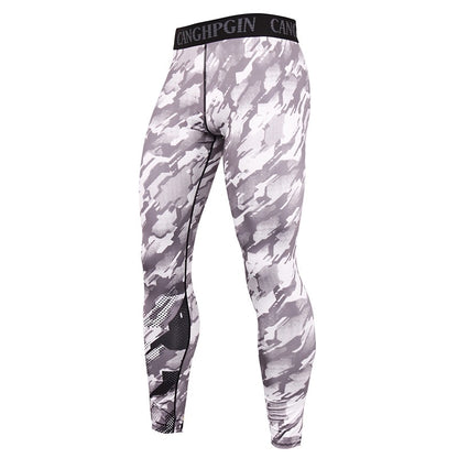 Running Compression Leggings Men's Sports Quick-drying Tights Stretchy Training Pants Gym Fitness Print Men Jogger The Clothing Company Sydney