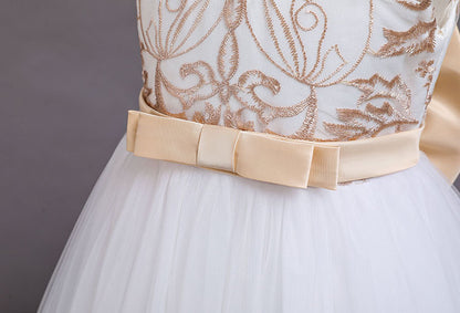 Puffy Tulle Lace Flower Girl Dress Costume Children Bride Ball Gown Princess Dress for Girl Wedding Party Dresses The Clothing Company Sydney