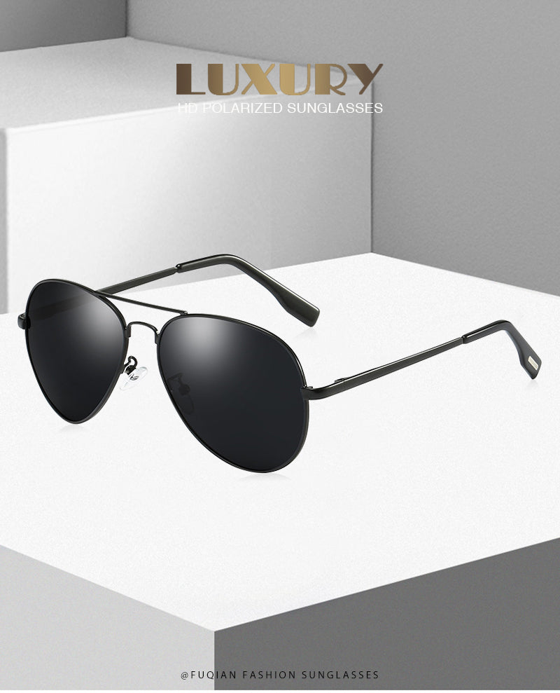 Classic Pilot Polarized Sunglasses Men Fashion Metal Sun Glasses Women Black Driving Eyeglasses Goggle UV400 The Clothing Company Sydney