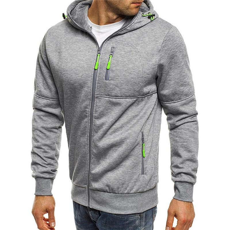 Men's Casual Hoodies Zipper Fashion Hooded Jacket Brand Solid Color Hoodie Sweatshirt The Clothing Company Sydney