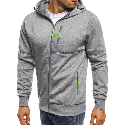 Men's Casual Hoodies Zipper Fashion Hooded Jacket Brand Solid Color Hoodie Sweatshirt The Clothing Company Sydney