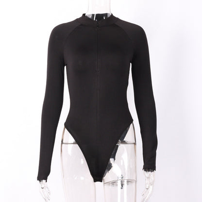 Casual Fitness Rompers Long Sleeve Regular Zipper Jumpsuit Fashion Streetwear Outfits Overalls Bodysuit The Clothing Company Sydney