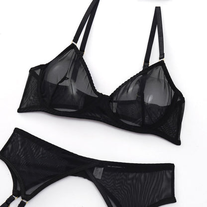 4 Piece Lingerie Underwear Bra Garters Brief Sets Transparent Lace Seamless Panties Set The Clothing Company Sydney