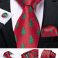 Designer Wedding Men's Tie Red  Solid Striped Paisley Neckties For Men Business Hanky Cufflinks Tie Set The Clothing Company Sydney