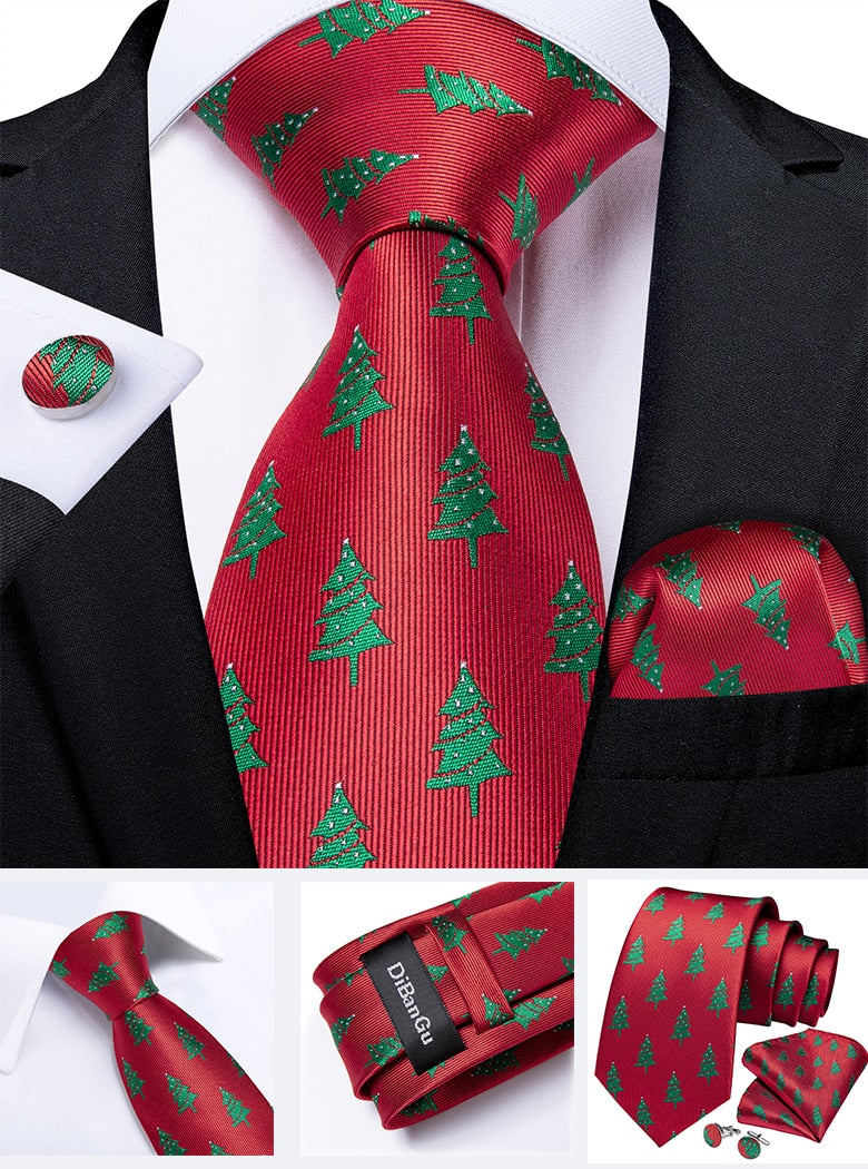 Designer Wedding Men's Tie Red  Solid Striped Paisley Neckties For Men Business Hanky Cufflinks Tie Set The Clothing Company Sydney