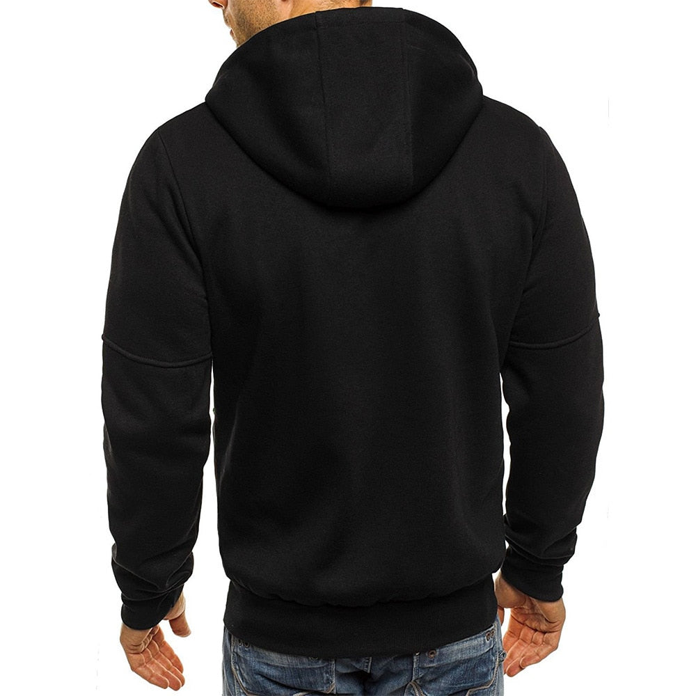 Men's Casual Hoodies Zipper Fashion Hooded Jacket Brand Solid Color Hoodie Sweatshirt The Clothing Company Sydney