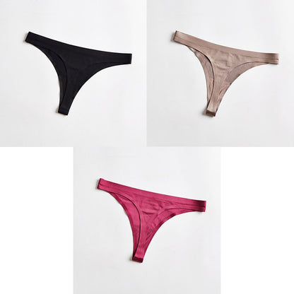 3 pack Thongs Seamless Underwear Sports Panty T-back G-string Underwear Ice Silk Ladies Underpants The Clothing Company Sydney