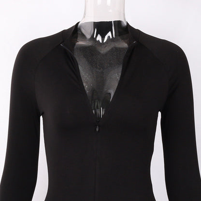 Casual Fitness Rompers Long Sleeve Regular Zipper Jumpsuit Fashion Streetwear Outfits Overalls Bodysuit The Clothing Company Sydney