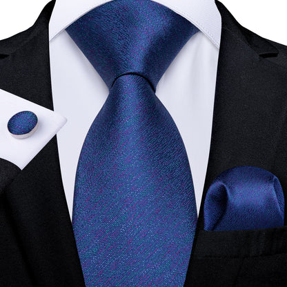 3 Piece Classic 100% Silk Men's Ties 8cm Blue Plaid Dot Striped Business Necktie Handkerchief Wedding Party Tie Set The Clothing Company Sydney
