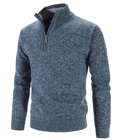 Winter Men's Fleece Thicker Sweater Half Zipper Turtleneck Warm Pullover Quality Male Slim Knitted Sweaters The Clothing Company Sydney