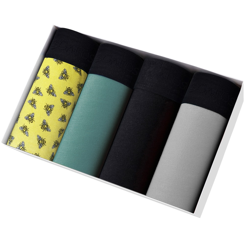 4 Pack Boxer Shorts Men's Panties Underpants Boxershorts Underwear Cotton Mix Trunks Set The Clothing Company Sydney