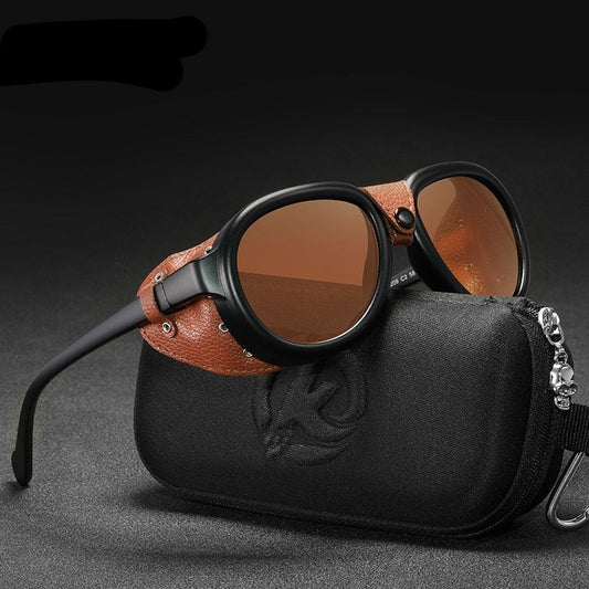 Luxury Steampunk Pilot Sunglasses Men and Women Shield Glasses UV400 Protection The Clothing Company Sydney