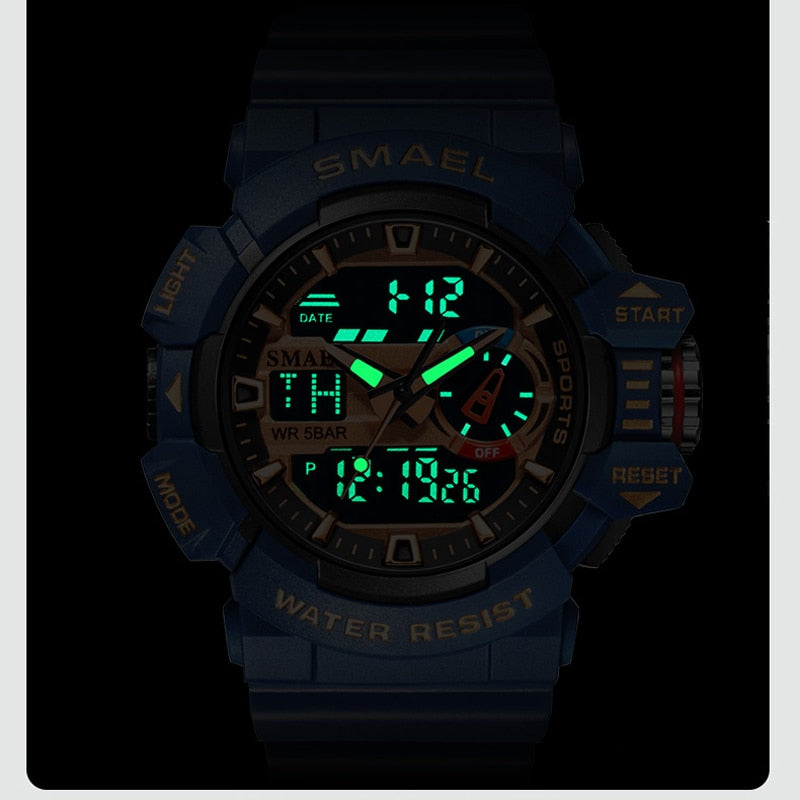 SMAEL Military Men's Sport Watch Waterproof Wristwatch Stopwatch Alarm LED Light Digital Watches Clothing Company Sydney