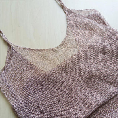 Sheer Net Mesh Knitted Glitter Tunic Beach Cover Up Cover-ups Long Beach Dress Beach Wear Beachwear The Clothing Company Sydney