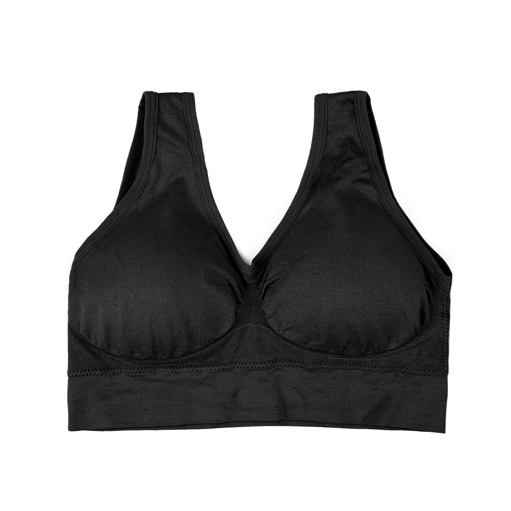 Women's Unwired Bras Wireless S-6XL Plus Size Backless Push Up Seamless Mesh Top Bra Non Bones Frame Sports Bras The Clothing Company Sydney