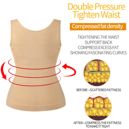 Women's Padded Shapewear Camisole Body Shaper Compression Shirt With Pads Waist Trainer Tummy Control Tank Tops Seamless Corset The Clothing Company Sydney