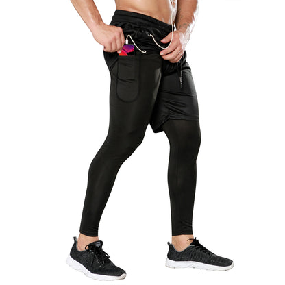Men's Gym Pants Outdoor Tights Double-Layer Quick Drying Bodybuilding Casual Fitness Running Workout Basketball Sweatpants The Clothing Company Sydney