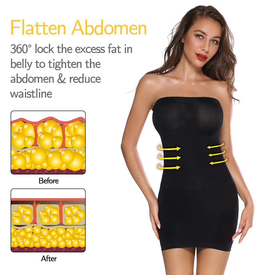 Women Shapewear Strapless Full Slips for Under Dress Tummy Control Slips Skirts Full Body Shaper Seamless Underwear Shaper The Clothing Company Sydney