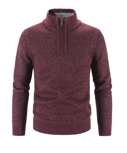 Winter Men's Fleece Thicker Sweater Half Zipper Turtleneck Warm Pullover Quality Male Slim Knitted Sweaters The Clothing Company Sydney