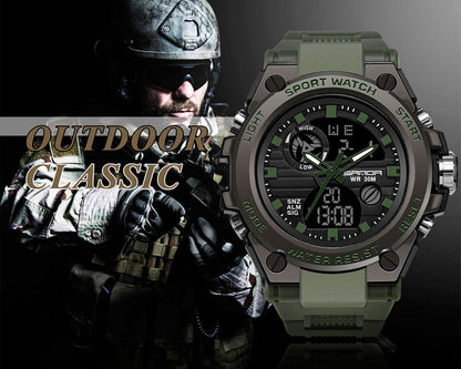 Sanda Military Army Sport Style Wristwatch Dual Display Men's Watch Clothing Company Sydney