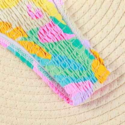 Patchwork Triang Swimsuit Bikini Set Pleasted Swimwear Thong Push Up Beachwear String Bikini Set The Clothing Company Sydney