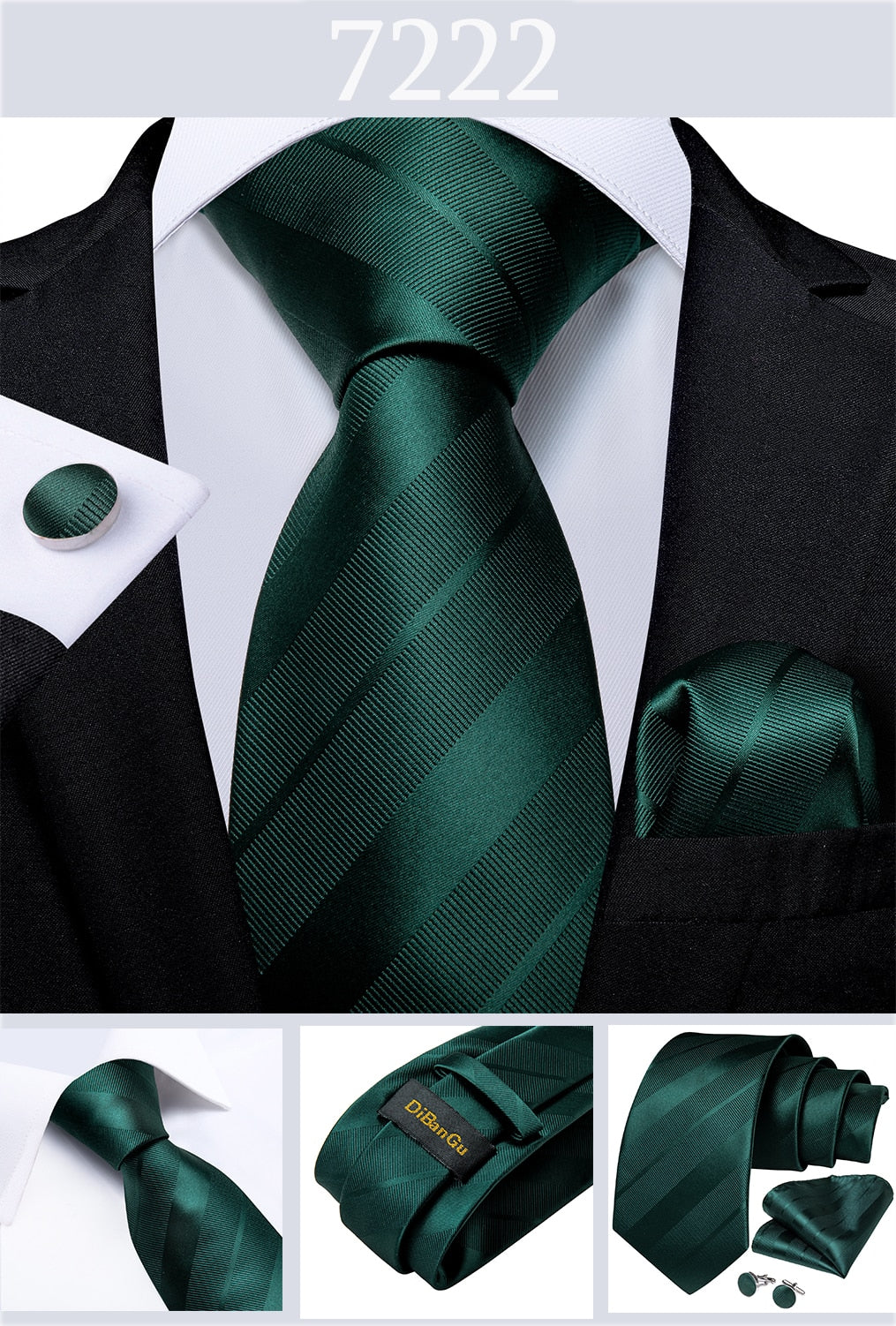 3 Piece Designer Men's Wedding Tie Gold Black Striped Silk Neck Ties For Men Hanky Cufflinks Set Business Party Wear The Clothing Company Sydney