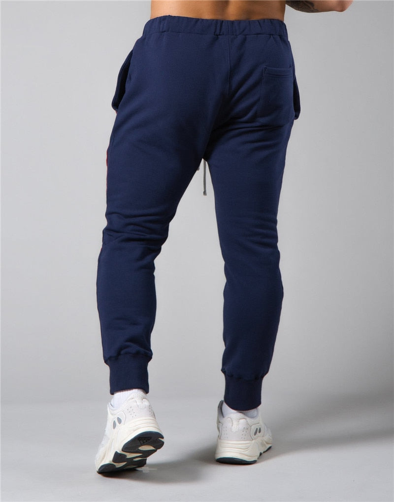 Men's Brand Casual Joggers Sweatpants Gym Running Pants Mens Fitness Bodybuilding Men Jogging Pants Zipper cotton Mix Sweatpants The Clothing Company Sydney