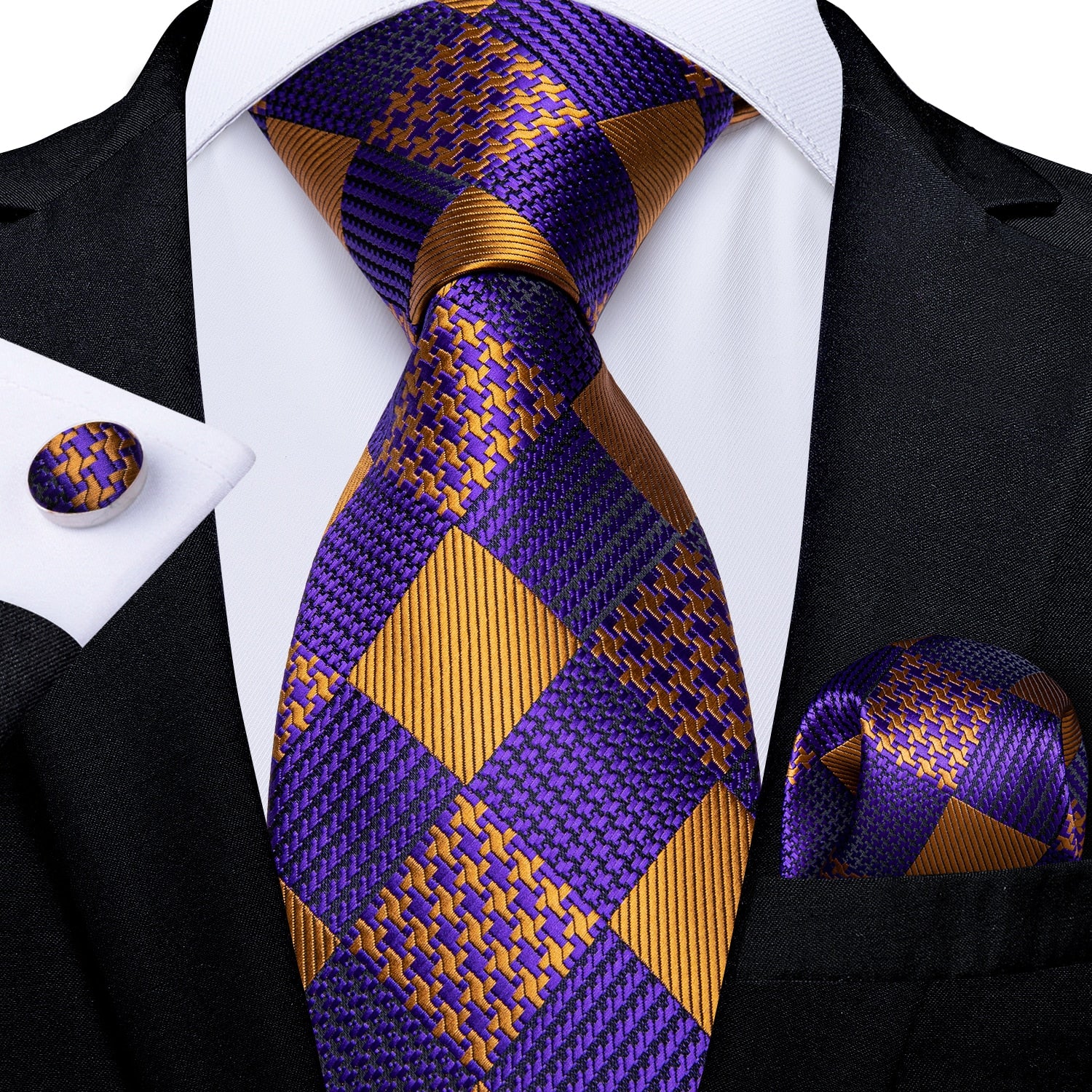 Men Purple Floral Paisley Necktie Business Formal 100% Silk Tie Pocket Square Set For Wedding Party The Clothing Company Sydney