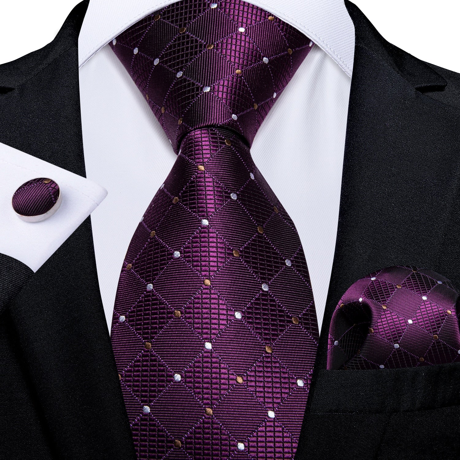 Men Purple Floral Paisley Necktie Business Formal 100% Silk Tie Pocket Square Set For Wedding Party The Clothing Company Sydney