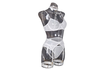 4 Piece Lingerie Underwear Bra Garters Brief Sets Transparent Lace Seamless Panties Set The Clothing Company Sydney