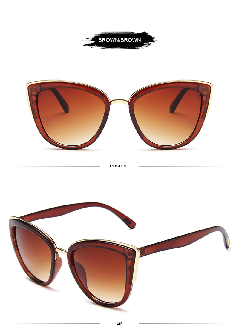 Cateye Women Sunglasses Vintage Anti-glare Sun Glasses Female Fashion Leopard Shades UV400 The Clothing Company Sydney