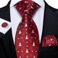 Designer Wedding Men's Tie Red  Solid Striped Paisley Neckties For Men Business Hanky Cufflinks Tie Set The Clothing Company Sydney