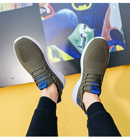 Men's Sneakers Shoes Lightweight Breathable Running Walking Yoga Sports Footwear Soft Sole Lace-up Shoes The Clothing Company Sydney