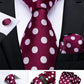 Designer Wedding Men's Tie Red  Solid Striped Paisley Neckties For Men Business Hanky Cufflinks Tie Set The Clothing Company Sydney