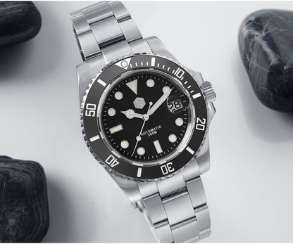San Martin 40.5mm Water Ghost V3 Sub Diver Luxury Men's NH35 Automatic Mechanical Business Wristwatches Sapphire 20Bar Watch The Clothing Company Sydney