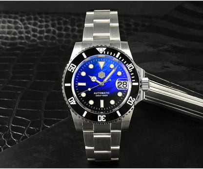 San Martin 40.5mm Water Ghost V3 Sub Diver Luxury Men's NH35 Automatic Mechanical Business Wristwatches Sapphire 20Bar Watch The Clothing Company Sydney